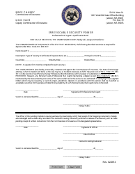 Document preview: Irrevocable Security Power - Professional Bail Agent's Qualification Bond - Mississippi