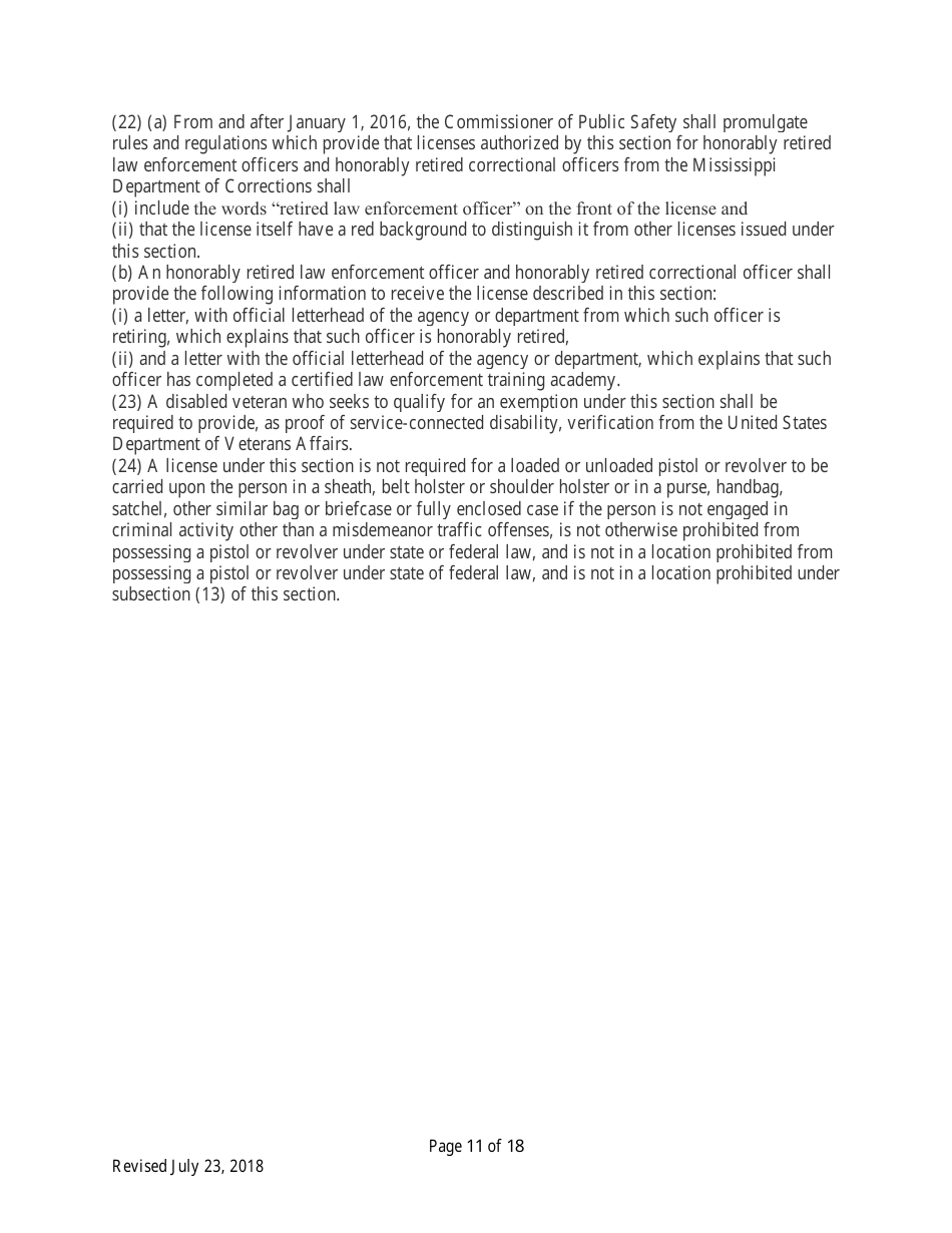 Mississippi Individual Firearm Permit Form Fill Out, Sign Online and