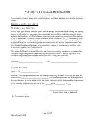 Individual Firearm Permit Form - Mississippi, Page 16