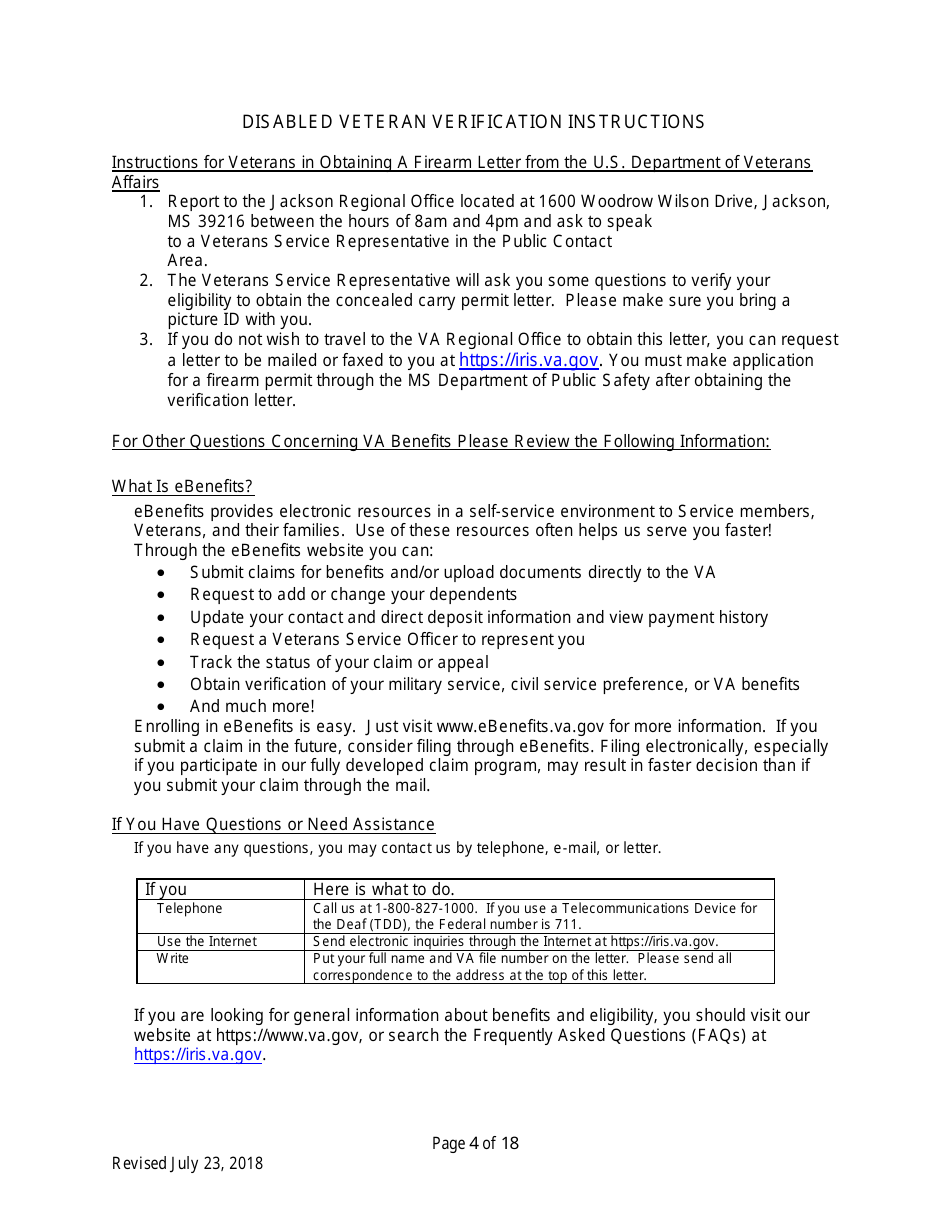 Individual Firearm Permit Form - Mississippi, Page 4