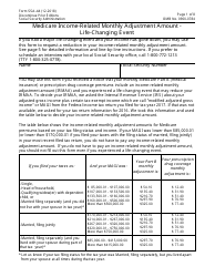 Document preview: Form SSA-44 Medicare Income-Related Monthly Adjustment Amount - Life-Changing Event
