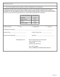 Application for Nonresident Commercial Fishing Permit - Missouri, Page 2