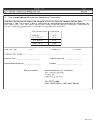 Application for Licensed Trout Fishing Area Permit (Code 560) - Missouri, Page 2