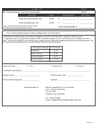 Application for Field &amp; Retriever Trial Permit (Code 650) - Missouri, Page 2