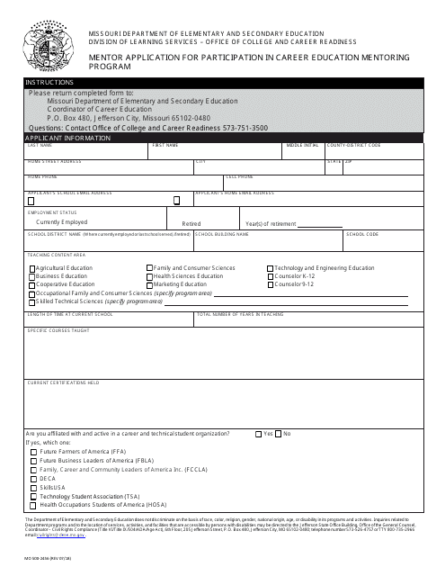 Form MO500-2456  Printable Pdf