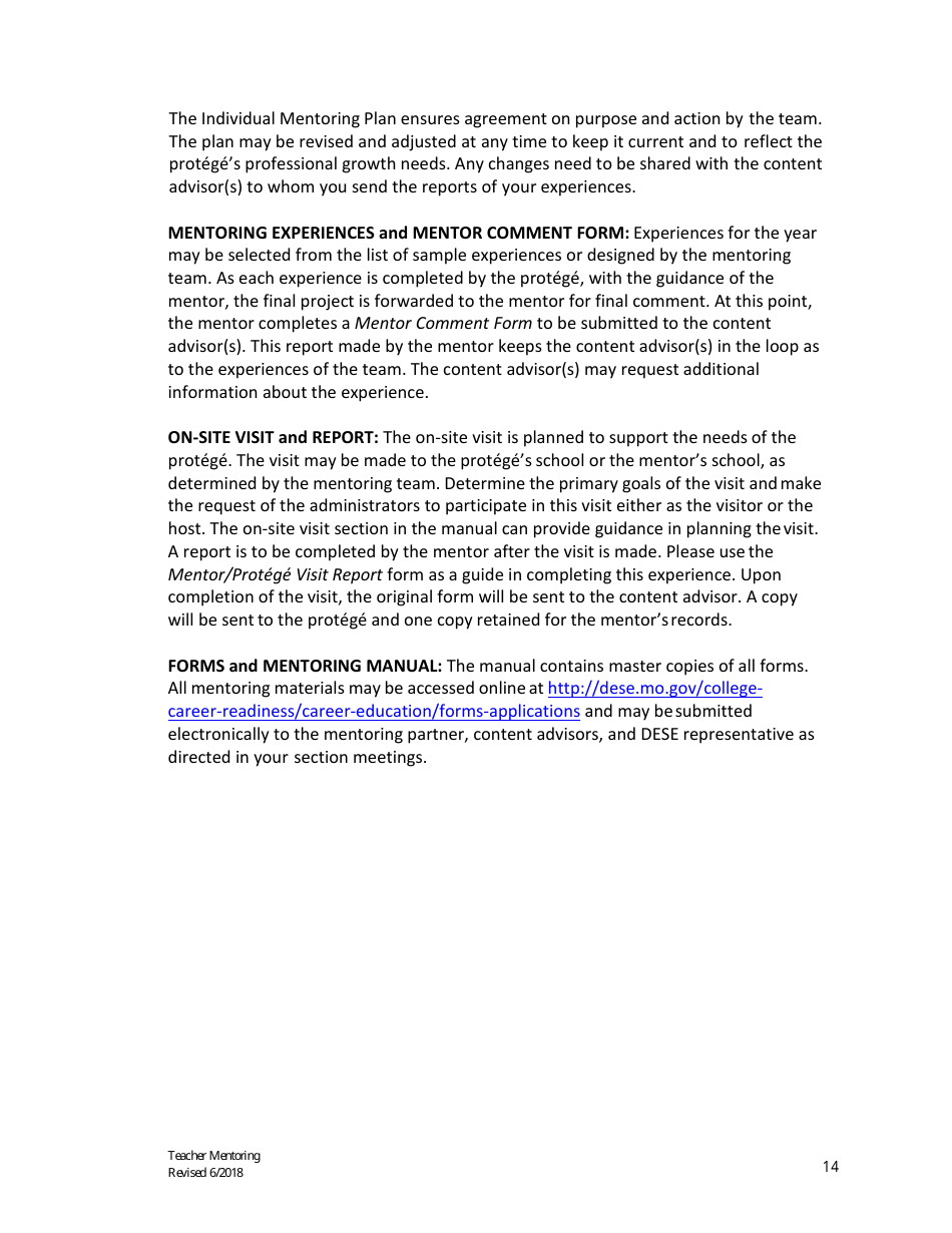 Career Education Mentoring Manual - Missouri, Page 15