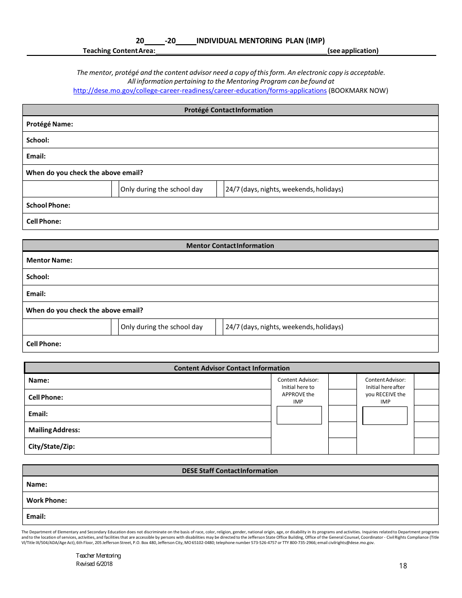 Career Education Mentoring Manual - Missouri, Page 19