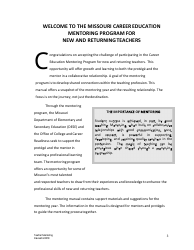 Career Education Mentoring Manual - Missouri, Page 4