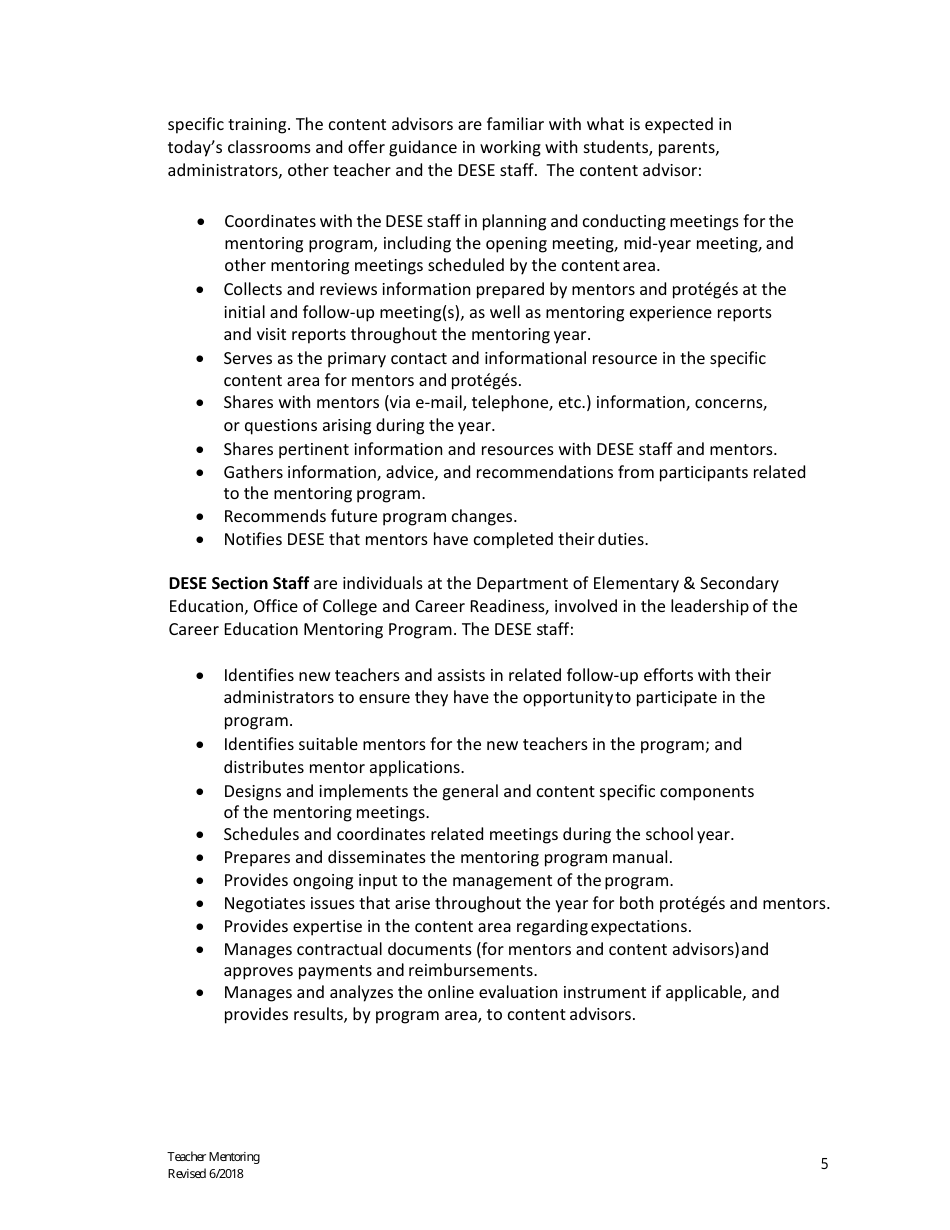 Career Education Mentoring Manual - Missouri, Page 6