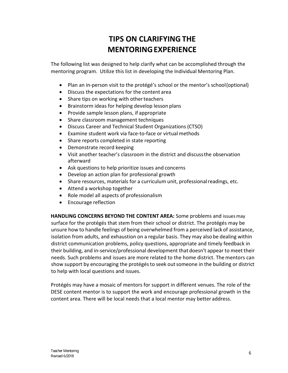 Career Education Mentoring Manual - Missouri, Page 7
