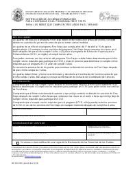 Document preview: Formulario MO500-2987 Notificacion De Accion/Autorizacion Para Continuar En El Programa First Steps Para Los Ninos Que Cumplen Tres Anos En El Verano - Missouri (Spanish)