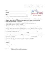Document preview: Family Cost Participation Information Letter - Missouri (Albanian)