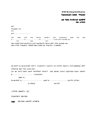 Document preview: Ifsp Meeting Notification Letter - Missouri (Amharic)