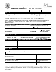 Document preview: Form MO500-2996 Consent to Use Private Insurance - Missouri (Bosnian)