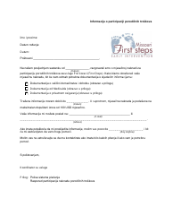 Document preview: Family Cost Participation Information Letter - Missouri (Bosnian)