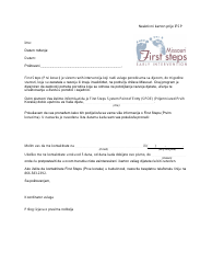 Document preview: Inactivate Record Prior to Ifsp Letter - Missouri (Bosnian)