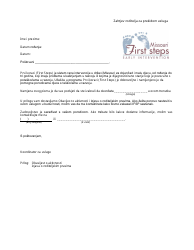 Document preview: Parent Request to Discontinue Service Letter - Missouri (Bosnian)