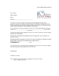 Document preview: No Contact After Referral Letter - Missouri (Bosnian)