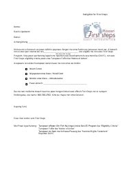 Document preview: Ineligible for First Steps - Missouri (Chuukese)