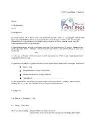 Document preview: Spoe Refuse Initial Evaluation - Missouri (Chuukese)