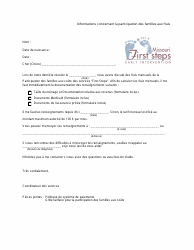 Document preview: Family Cost Participation Information Letter - Missouri (French)