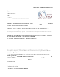 Document preview: Initial Ifsp Meeting Notification Letter - Missouri (French)