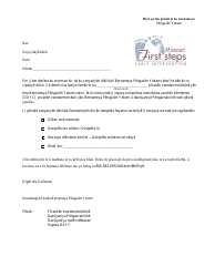 Document preview: Ineligible for First Steps Letter - Missouri (Kurdish)