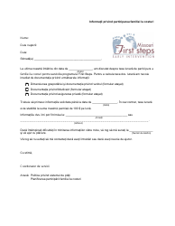 Document preview: Family Cost Participation Information Letter - Missouri (Romanian)