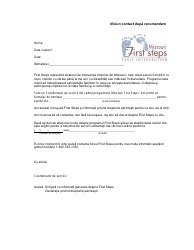 Document preview: No Contact After Referral Letter - Missouri (Romanian)