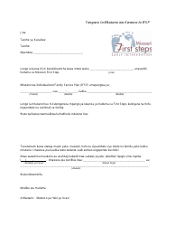 Document preview: Initial Ifsp Meeting Notification Letter - Missouri (Swahili)