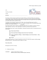 Document preview: Spoe Refuse Initial Evaluation Letter - Missouri (Swahili)