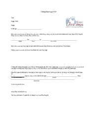 Document preview: Ifsp Meeting Notification Letter - Missouri (Vietnamese)