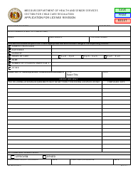 Form MO580-2073 Application for License Revision - Missouri