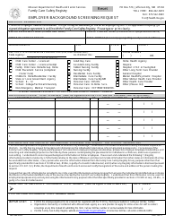 Form MO580-2422 Employer Background Screening Request - Missouri