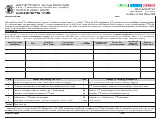 Document preview: Form MO580-3037 Vaccine Borrowing Report - Missouri