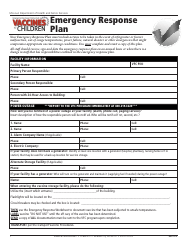 Document preview: Emergency Response Plan Form - Missouri