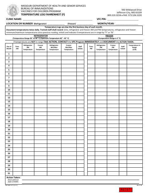Form MO580-3171  Printable Pdf