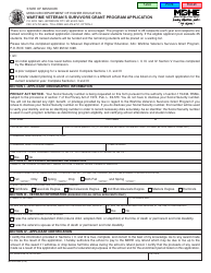 Form MO555-0205 &quot;Wartime Veteran's Survivors Grant Program Application&quot; - Missouri