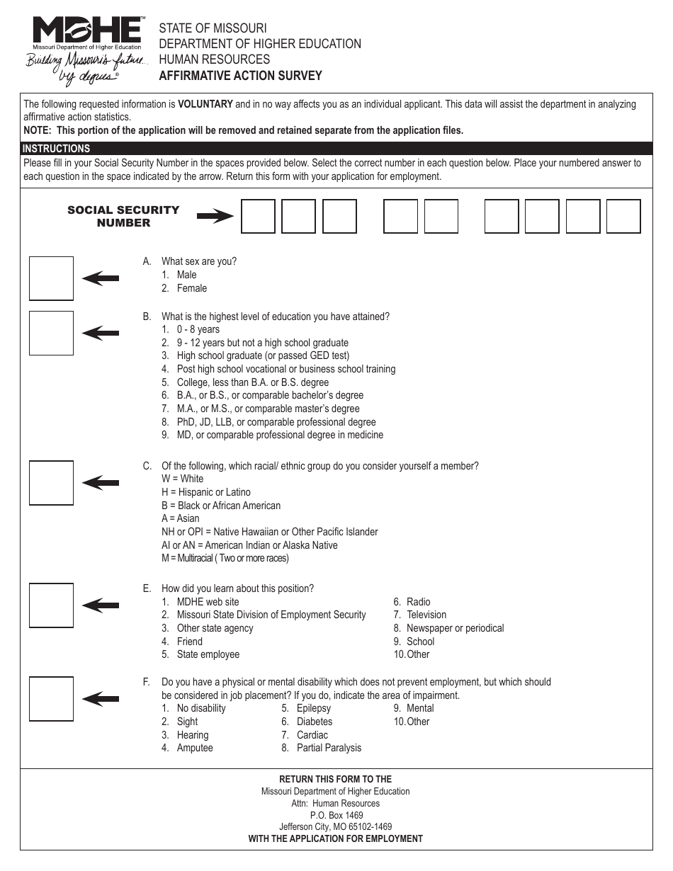 Application for Employment - Missouri, Page 4