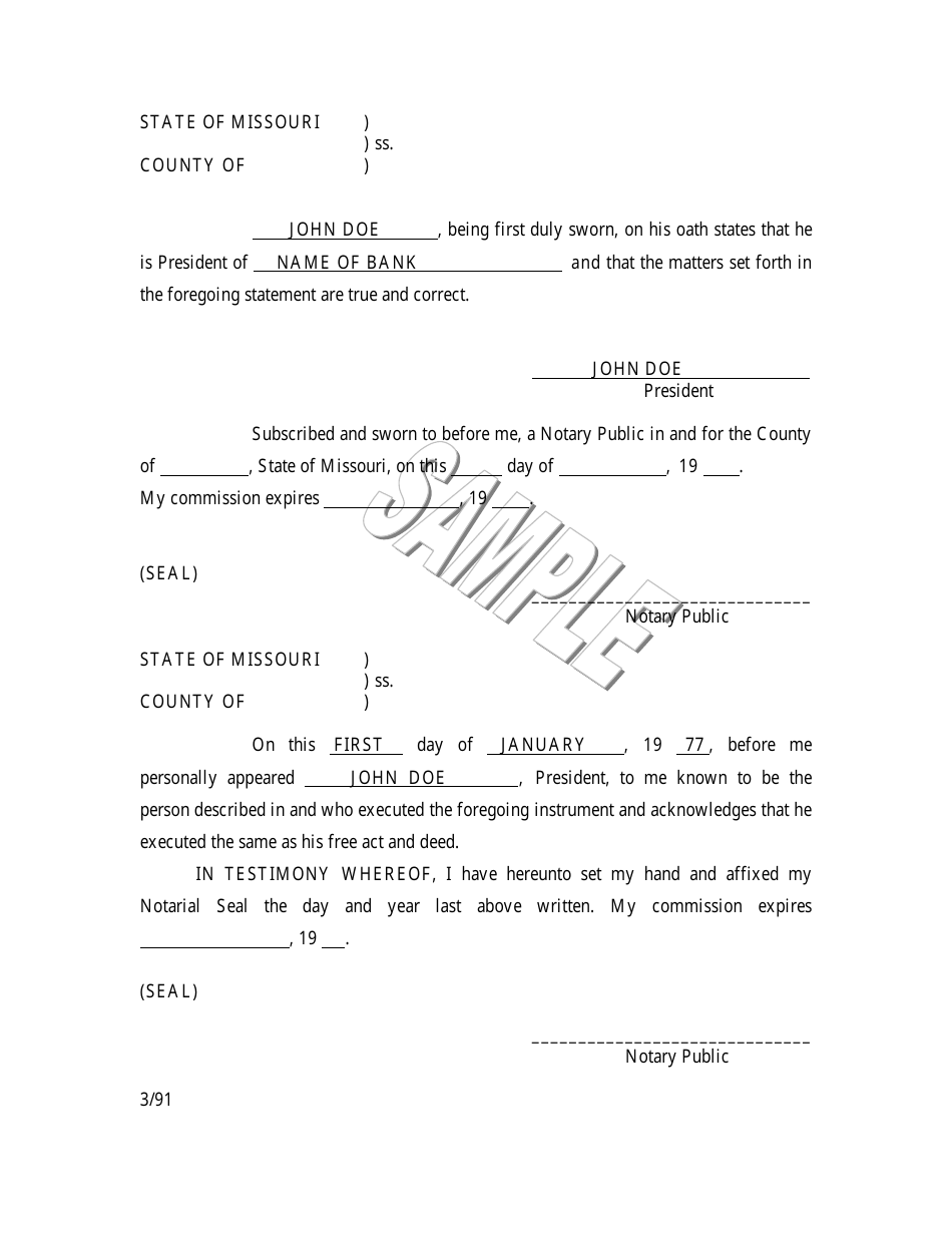 Statement of Proceedings of Stockholders Meeting - Missouri, Page 11