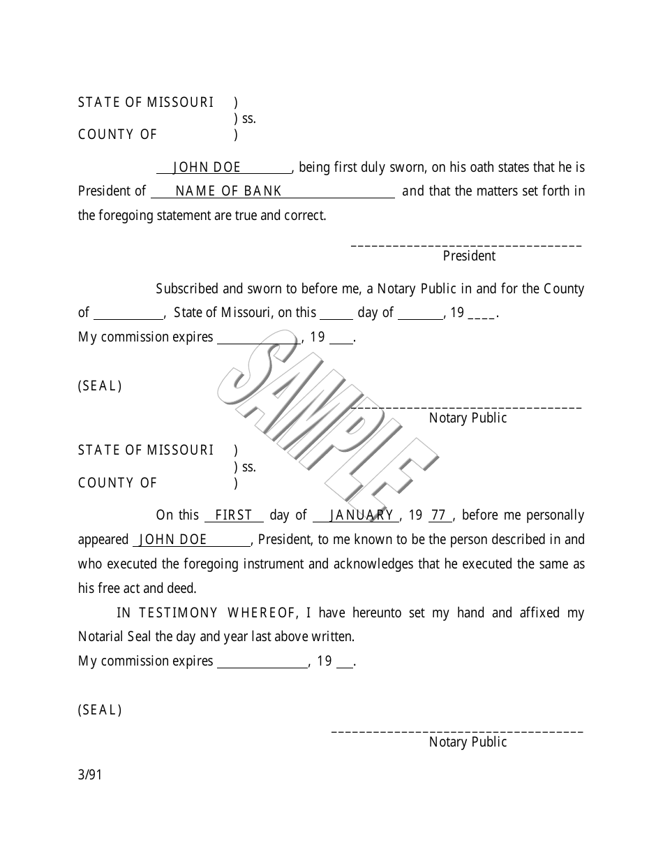 Statement of Proceedings of Stockholders Meeting - Missouri, Page 5