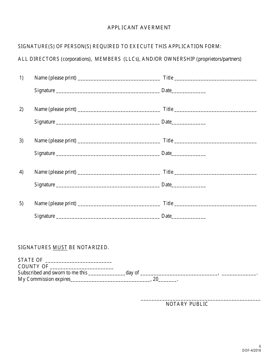 Application for Renewal of Residential Mortgage Loan Broker License - Missouri, Page 6