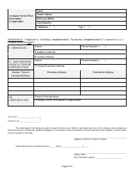 Renewal Application for Premium Finance Company Certificate of Registration - Missouri, Page 2