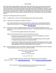 Form LS-68 Certificate to Employ a Child 14 or 15 Years of Age During Non-school Term - Missouri, Page 2
