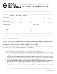 Document preview: Form WC-81B Application for Membership - Missouri