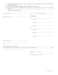 Form WC-81B Application for Membership - Missouri, Page 2