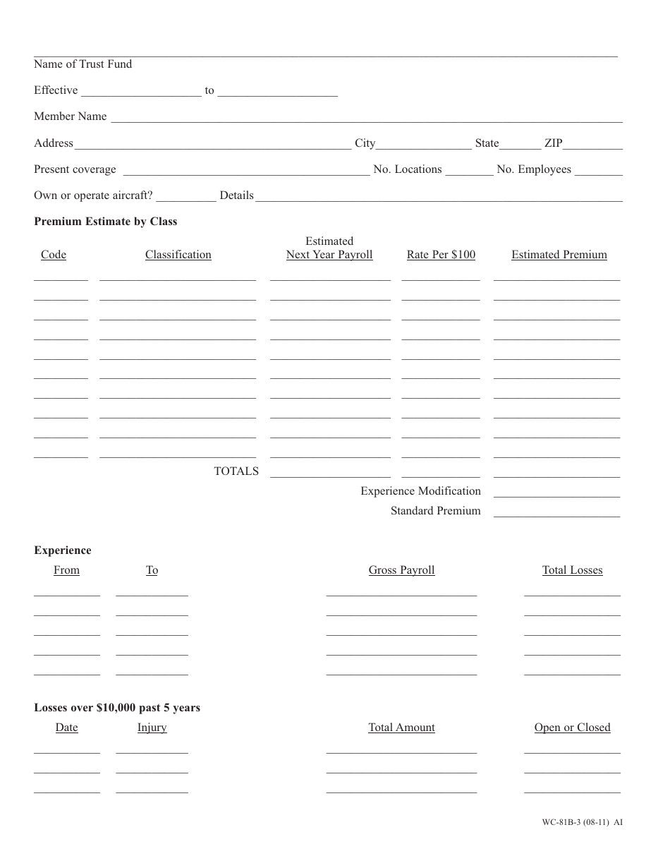 Form WC-81B Application for Membership - Missouri, Page 3