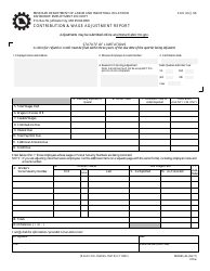 Document preview: Form MODES-4A Contribution & Wage Adjustment Report - Missouri