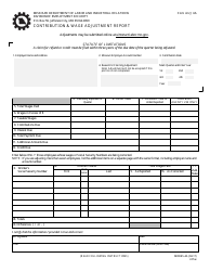 Form MODES-4A Contribution &amp; Wage Adjustment Report - Missouri