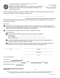 Document preview: Form WC-304-I Mesothelioma Liability Election of Self-insured Employer or Group Trust Member Pursuant to 287.200.4(3), Rsmo - Missouri